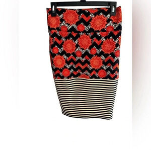 LuLaRoe Cassie Skirt Stripes & Sun Print Women’s Size Small